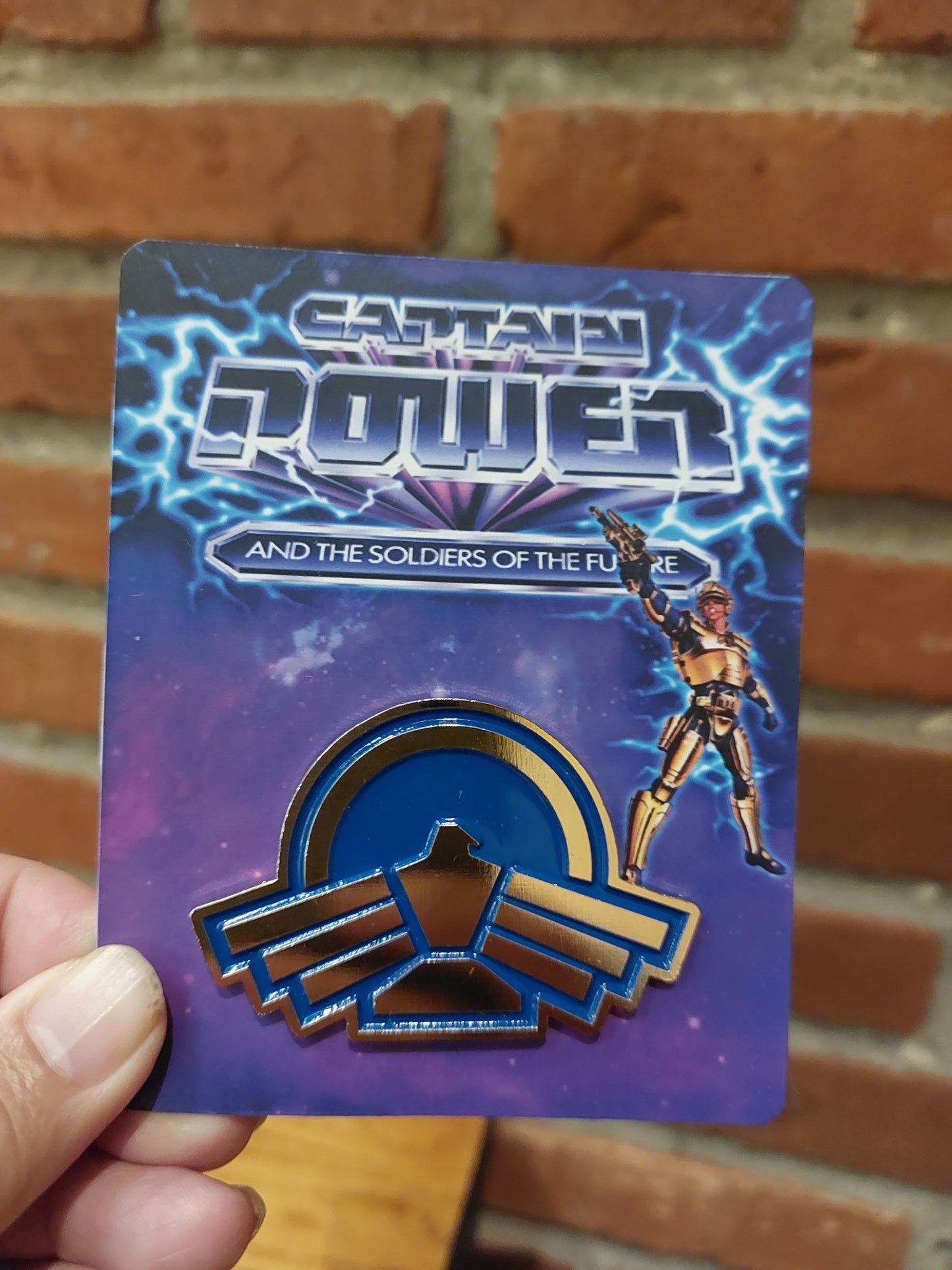 Captain Power and the Soldiers of the Future Diecast Emblem Pin Power On