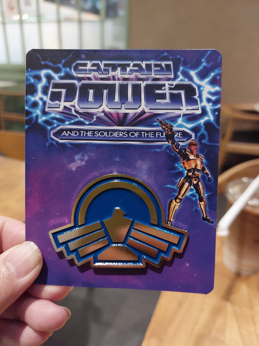 Captain Power and the Soldiers of the Future Diecast Emblem Pin Power On