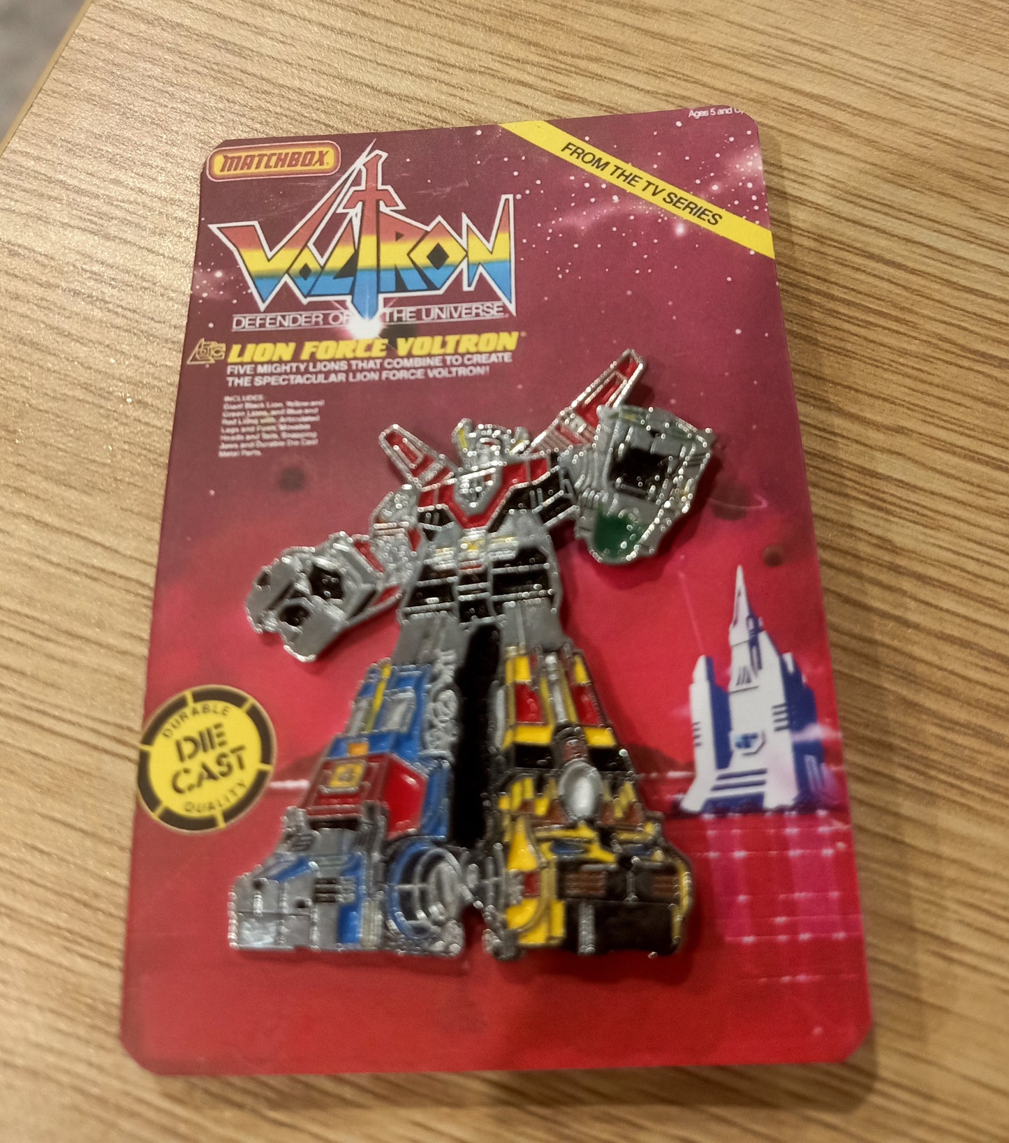 VOLTRON Matchbox 1985 vintage style Diecast Pin