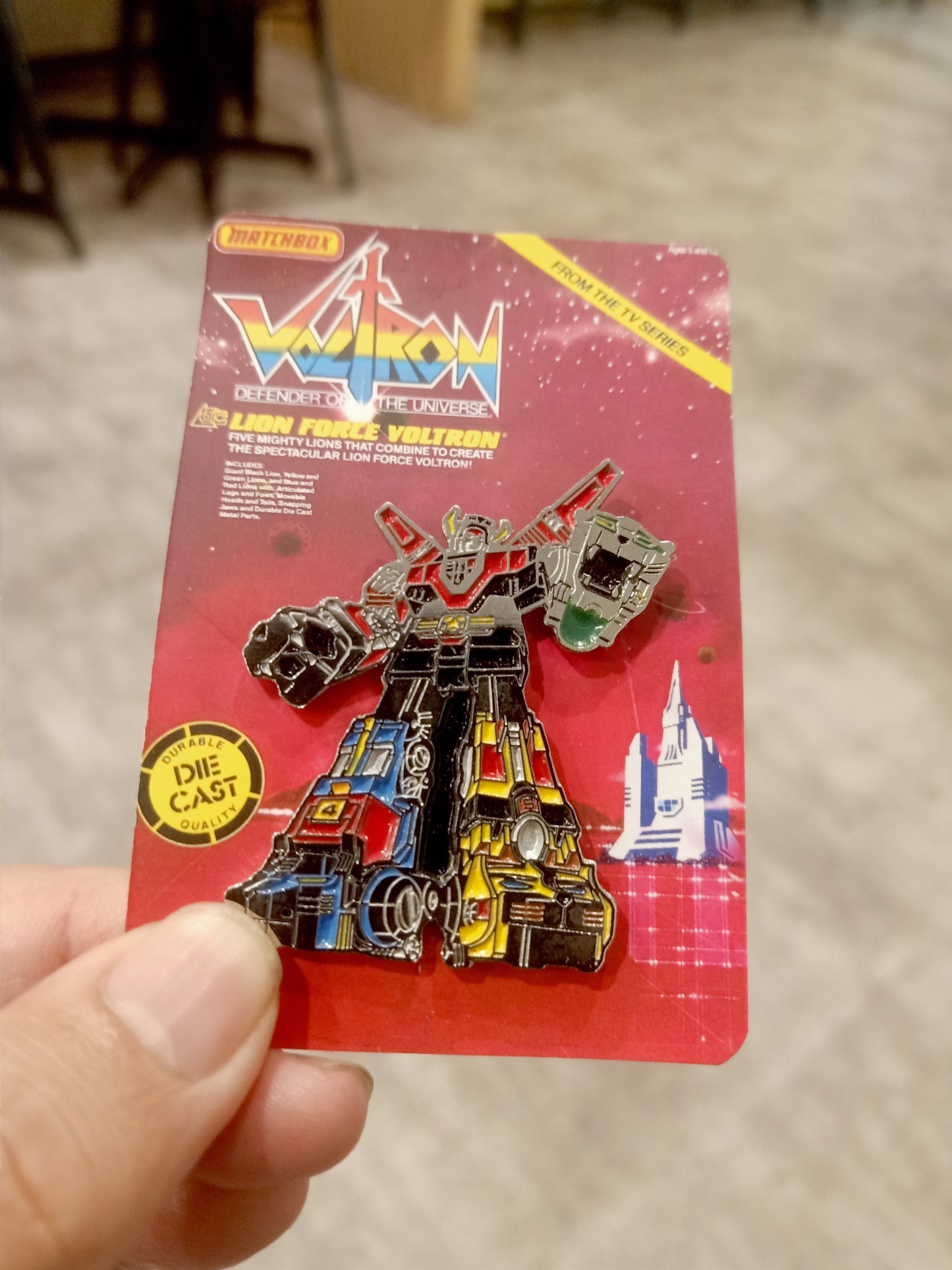 VOLTRON Matchbox 1985 vintage style Diecast Pin