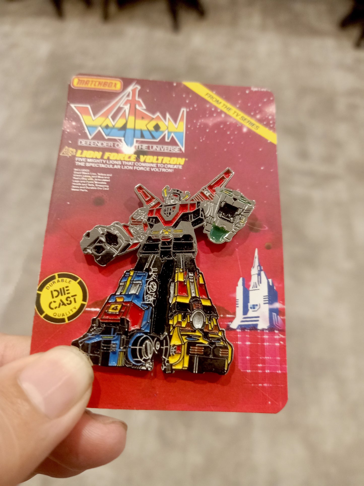 VOLTRON Matchbox 1985 vintage style Diecast Pin