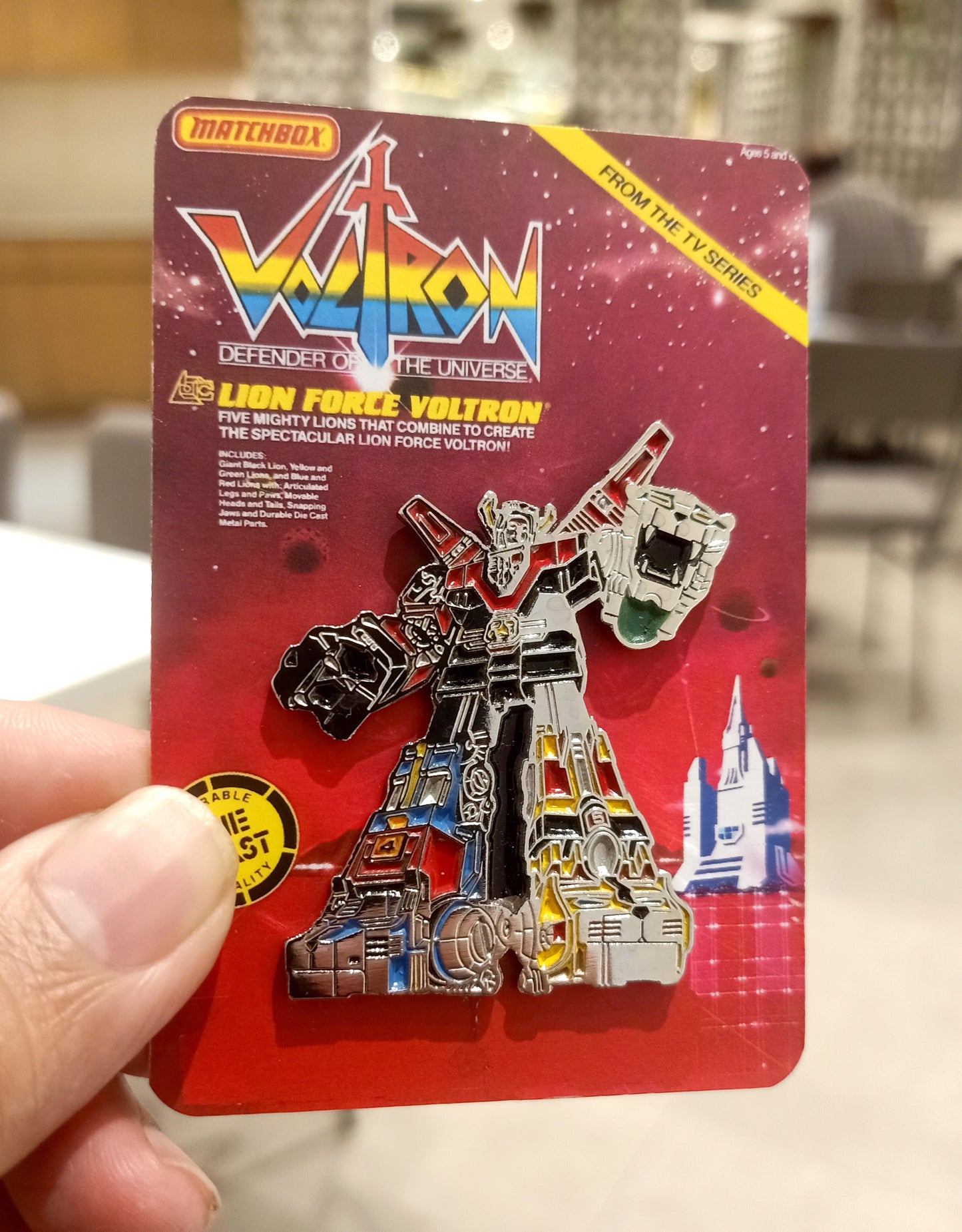 VOLTRON Matchbox 1985 vintage style Diecast Pin