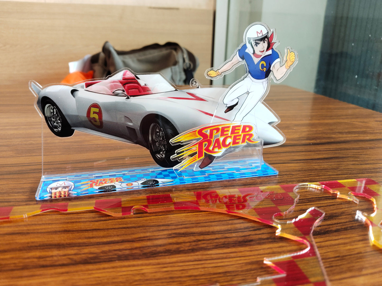 Speed Racer Mach GoGoGo The Mach 5 Acrylic Standing figure vintage style