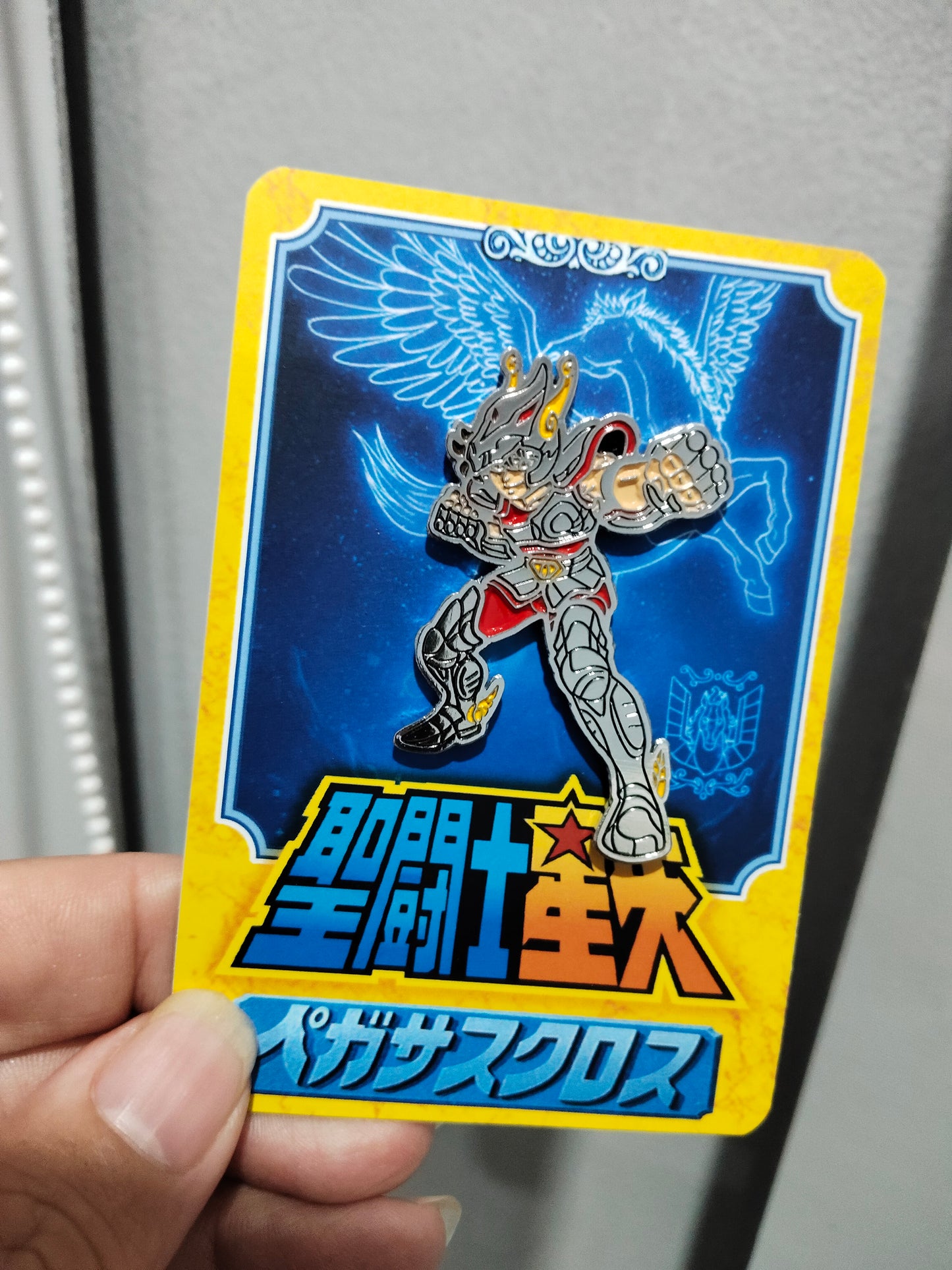 Saint Seiya Pegasus Diecast Enamel Pin Los Caballeros del Zodiaco Knight of the Zodiac