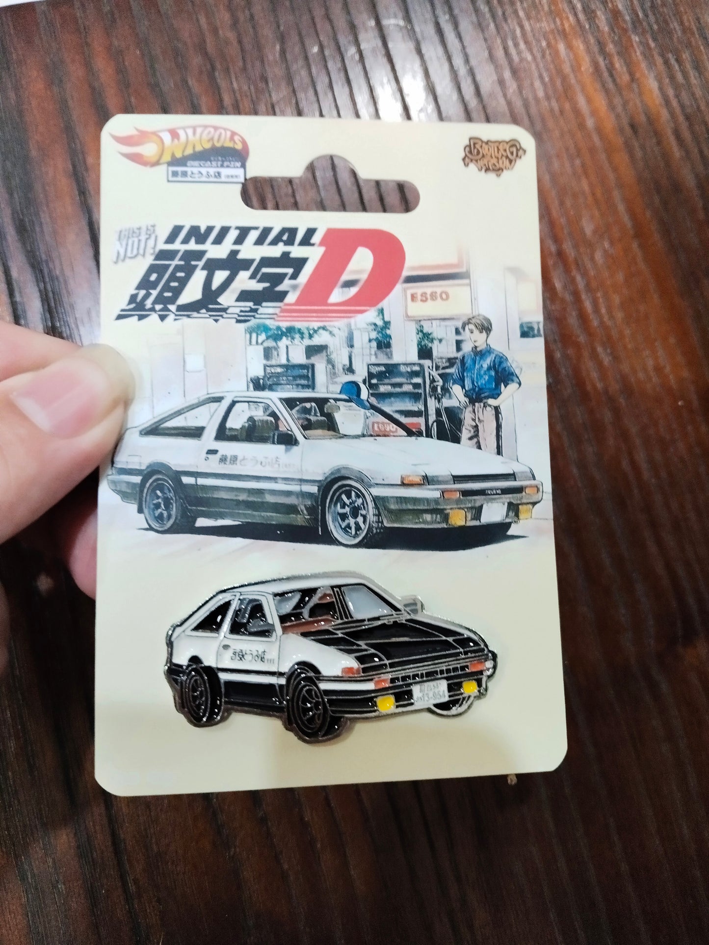 Diecast Pin Initial D Takumi Toyota Trueno Ae86 Hachiroku Classic Style