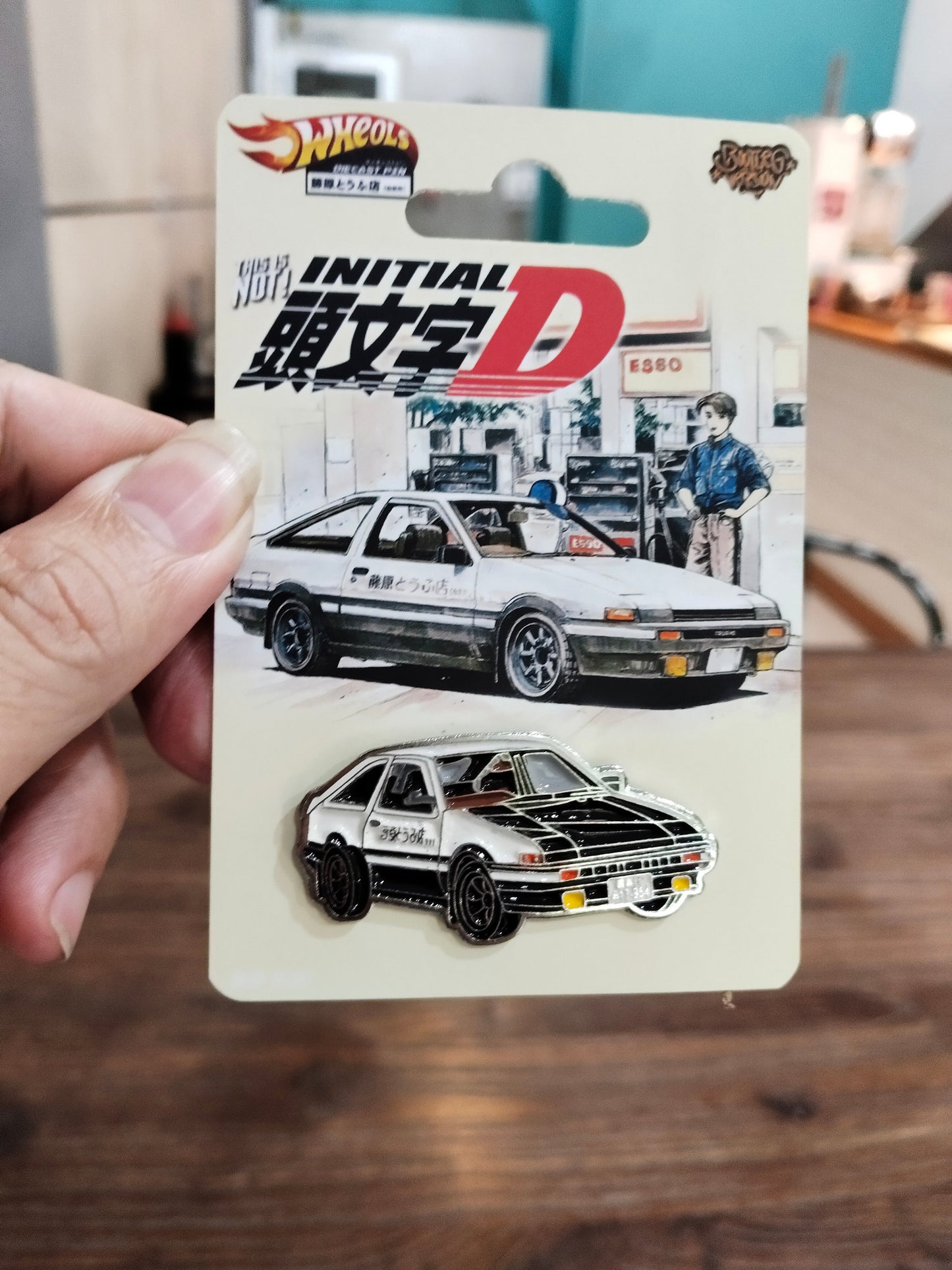 Diecast Pin Initial D Takumi Toyota Trueno Ae86 Hachiroku Classic Style