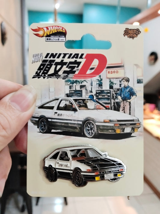 Diecast Pin Initial D Takumi Toyota Trueno Ae86 Hachiroku Classic Style