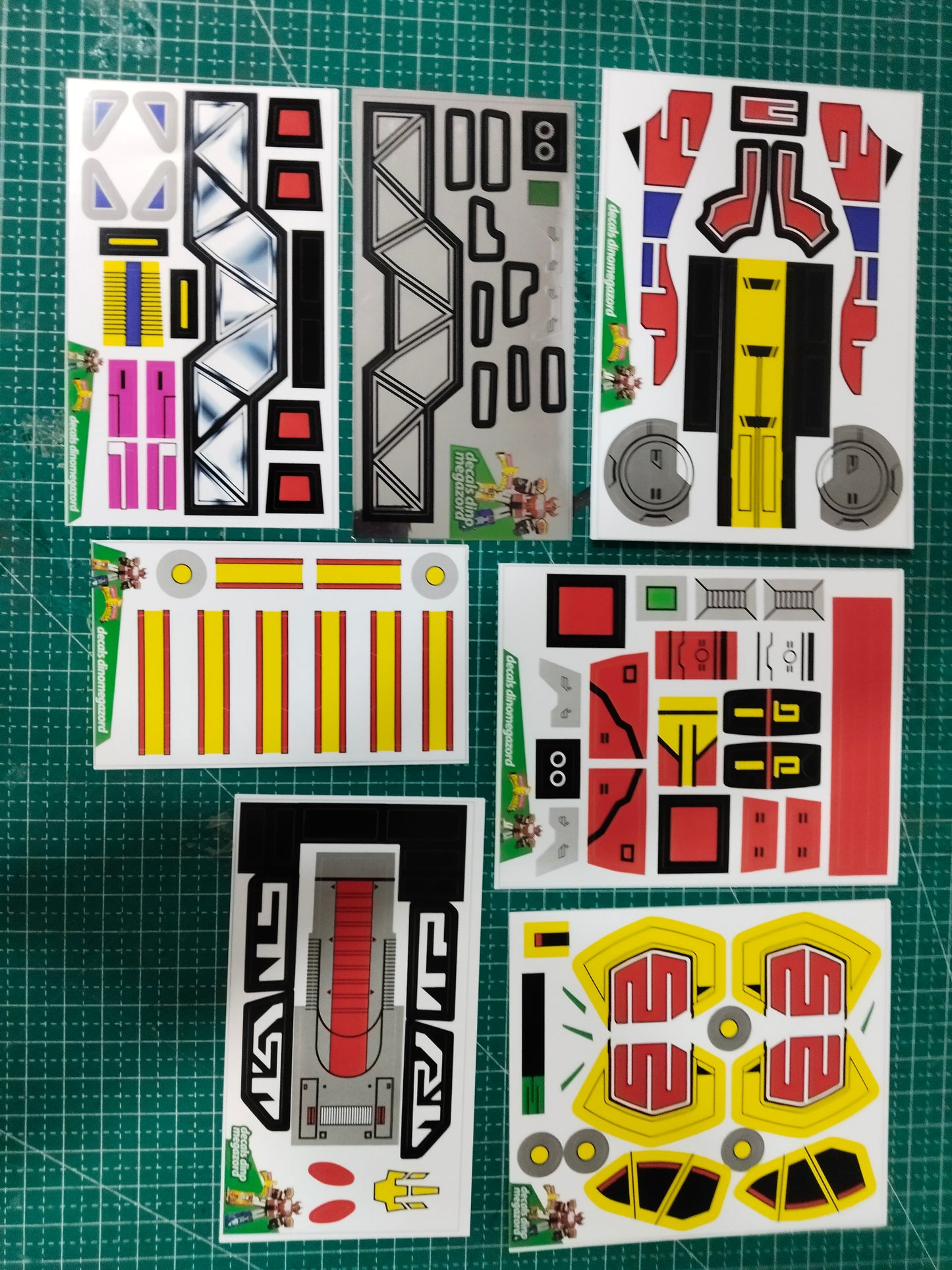 Decals Sticker Replacement Dx vintage Megazord Power Ranger Dino