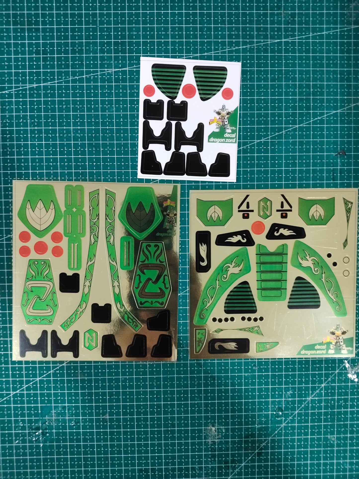 Decals Sticker Replacement Dx vintage Dragonzord Megazord Power Ranger Dragon Caesar Dragon Zord