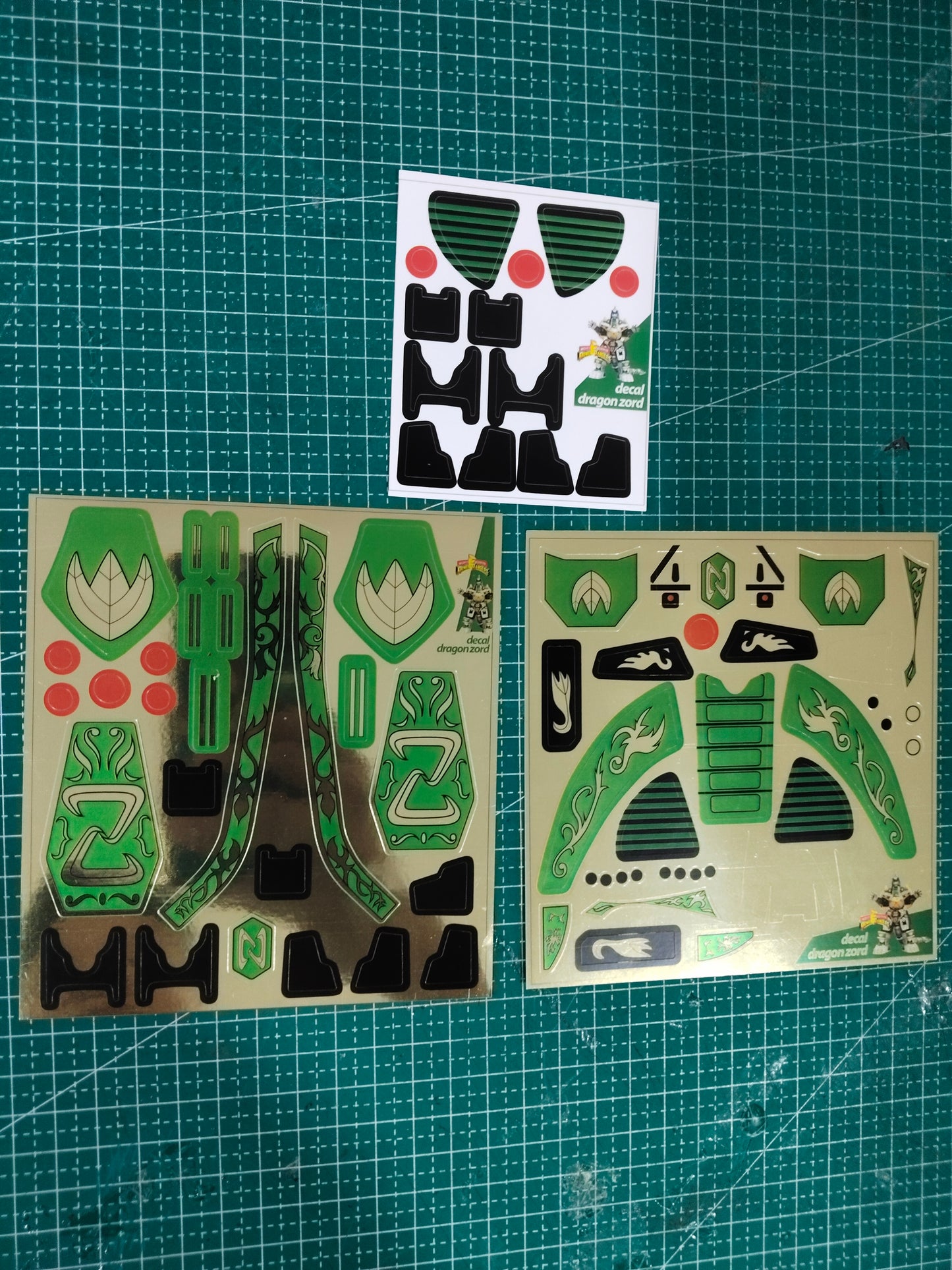 Decals Sticker Replacement Dx vintage Dragonzord Megazord Power Ranger Dragon Caesar Dragon Zord