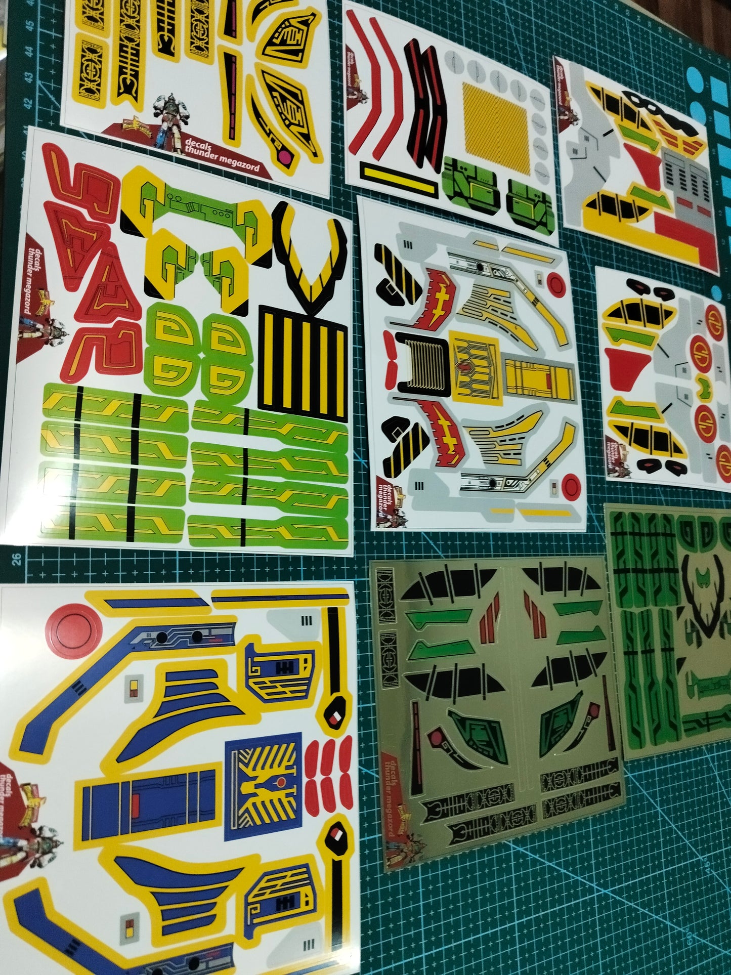 Decals Sticker Replacement Dx vintage Thunder Megazord Power Ranger Dairen Oh