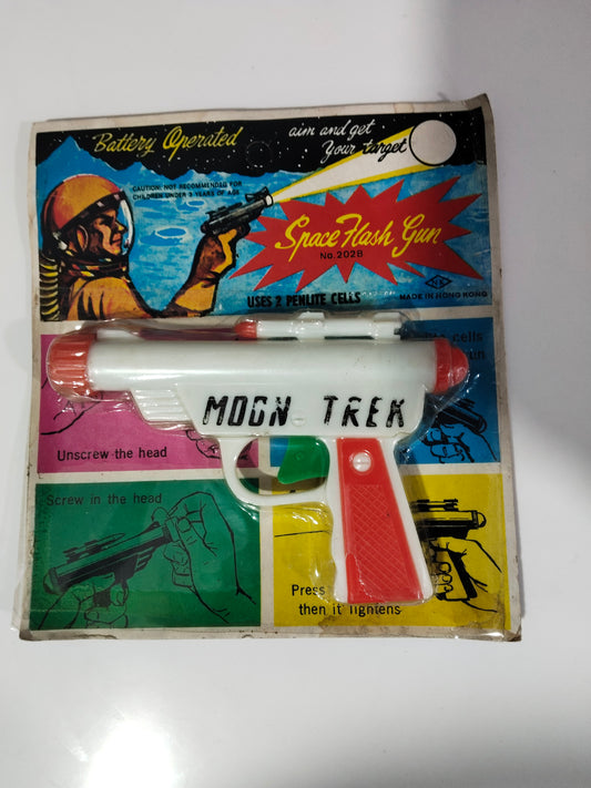 Vintage Bootleg Star Trek Flashlight Spock Space Flash Gun With Card Flashlight Toy