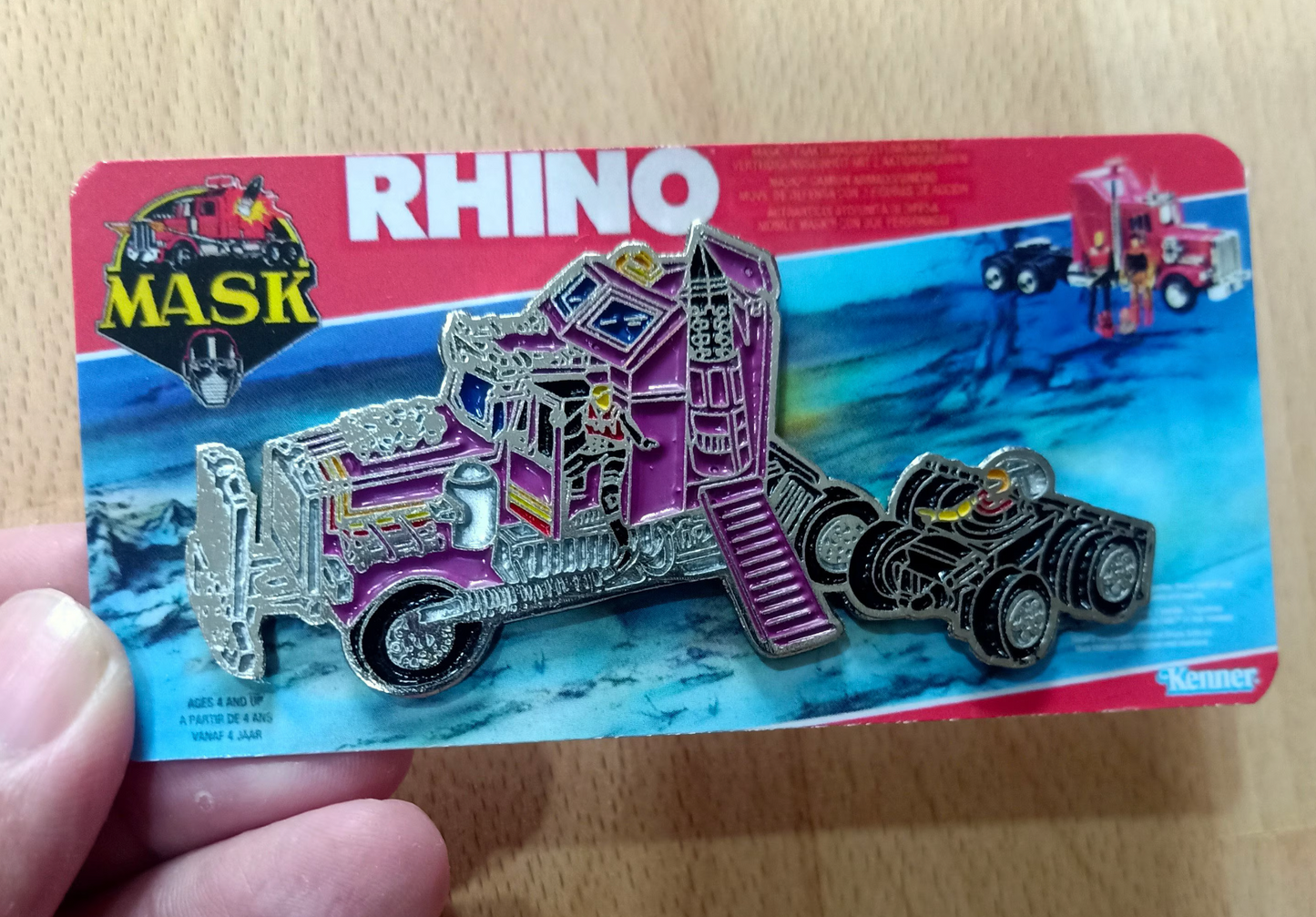 M.A.S.K PlaySet Hard Enamel Pin (ThunderHawk+TBob+Rhino+SwitchBlade+2background card of BoulderHill)