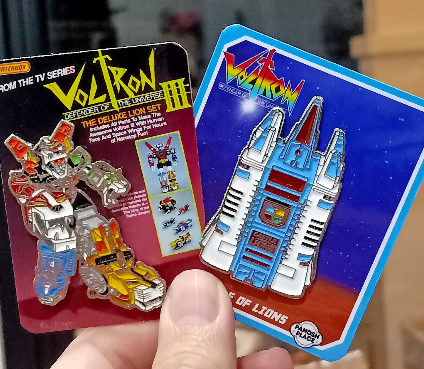 2 set of VOLTRON + CASTLE of LION Diecast Pin