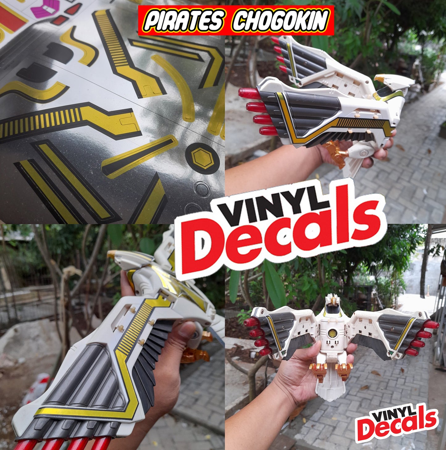 Decals Sticker Replacement Dx vintage White Ninja Falconzord Megazord Power Ranger