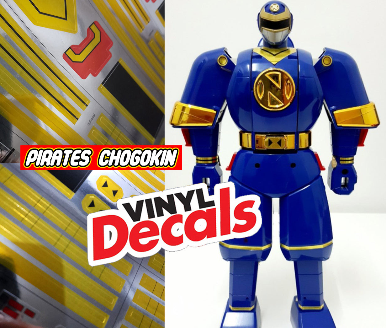 Decals Sticker Replacement Dx vintage Ninjor Megazord Power Ranger season 3