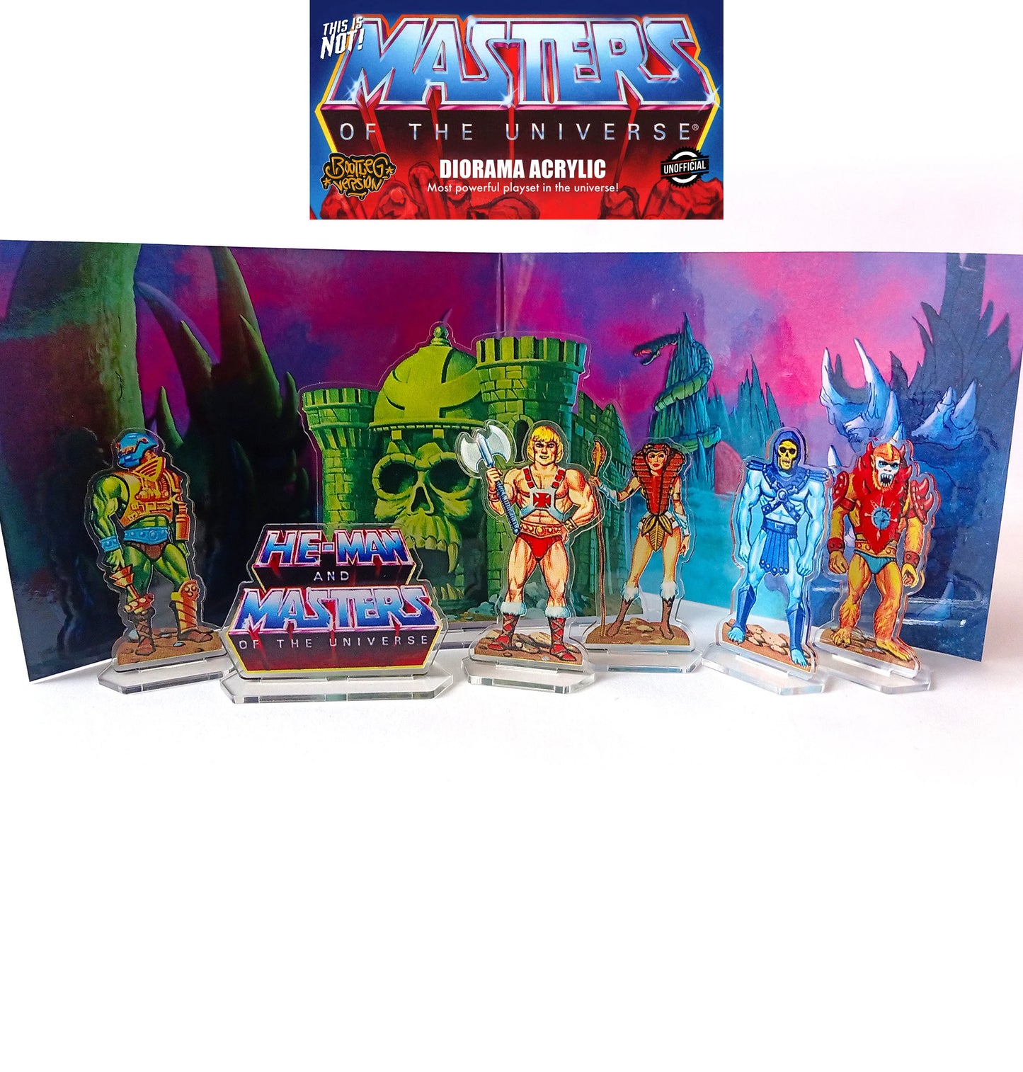 MOTU He-man & Master of the Universe Acrylic Diorama Heman