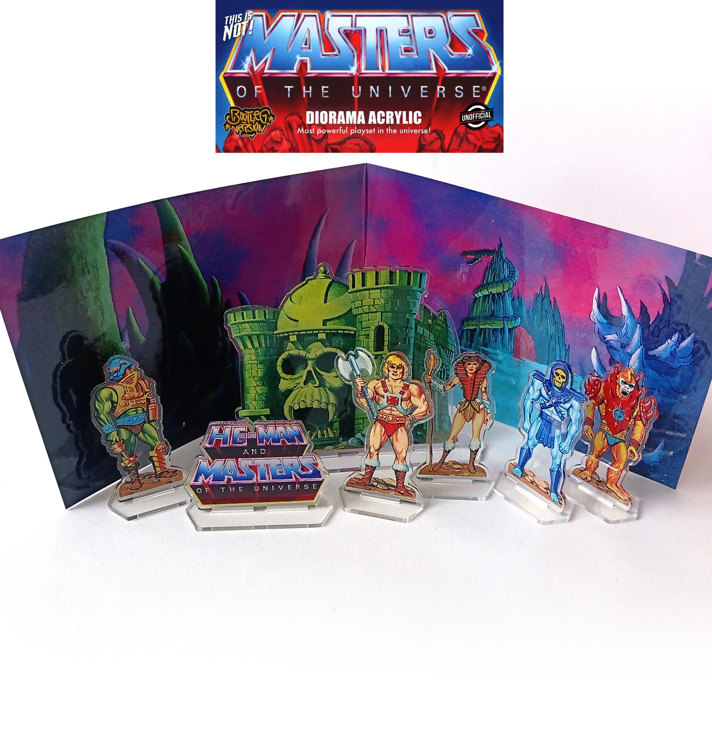 MOTU He-man & Master of the Universe Acrylic Diorama Heman