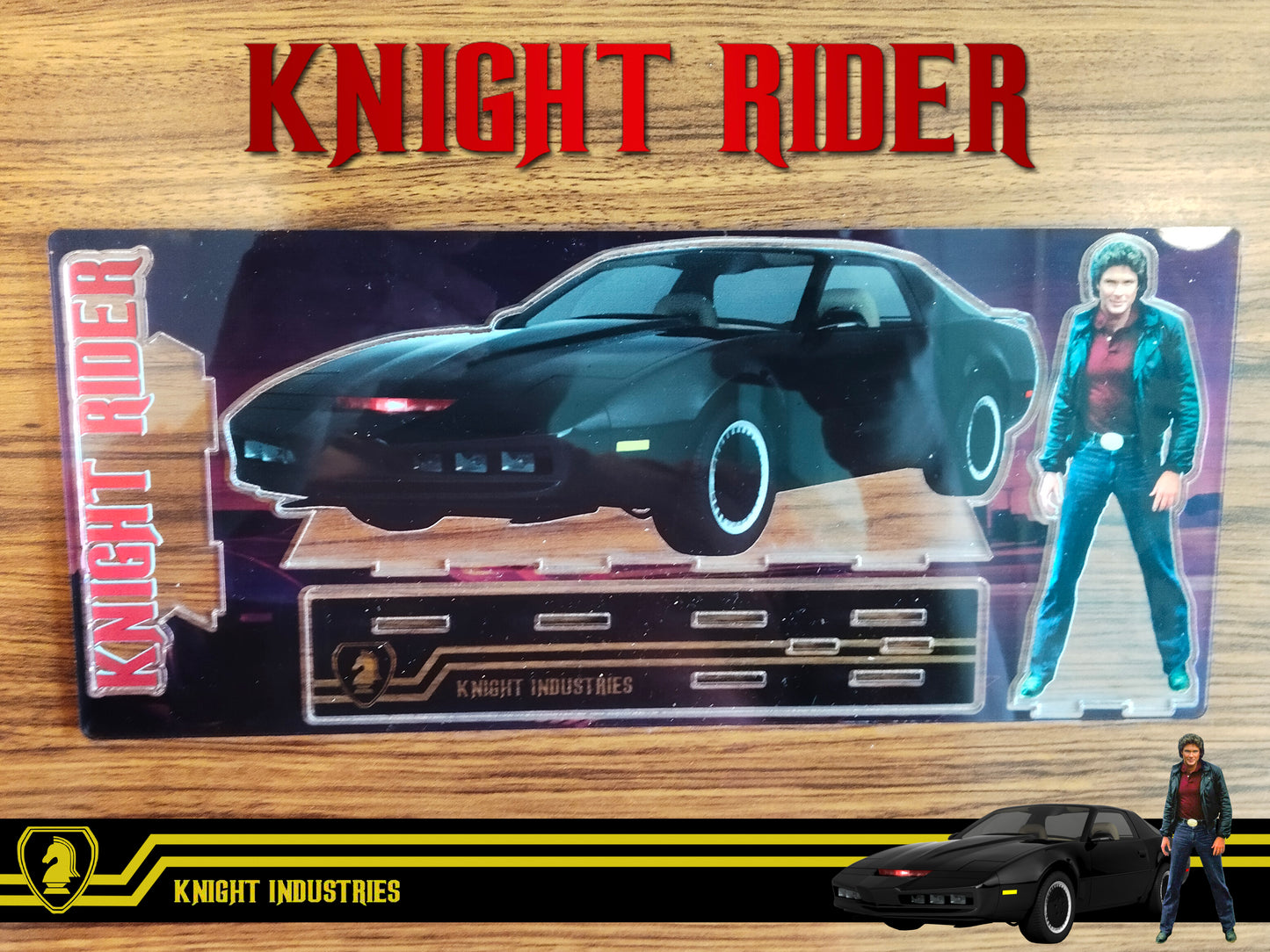 Knight Rider Michael Knight KITT Acrylic Standing figure Vintage Style