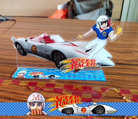 Speed Racer Mach GoGoGo The Mach 5 Acrylic Standing figure vintage style